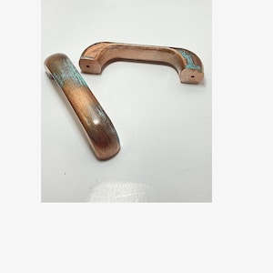 Faux Copper Patina Wood Cabinet Pulls: Kitchen & Bath Hardware