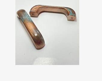 Faux Copper Patina Wood Cabinet Pulls: Kitchen & Bath Hardware