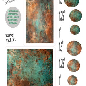 Lot d'oeuvres d'art plaque d'interrupteur et bouton en cuivre patiné | Décoration de ferme rustique | Motifs de découpage imprimables | Téléchargement numérique