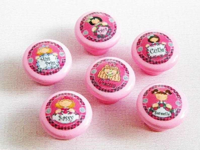 Knobs Girls Room Decor Pink Dresser Knobs Nursery Decor Etsy