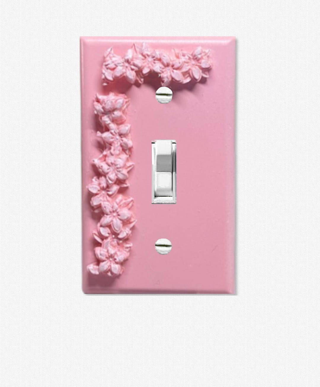 Pink Switch Can Pink Rosette Switch Plate | Textured 3D Floral Light Switch Cover - Etsy
