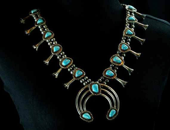 Navajo Squash Blossom Necklace