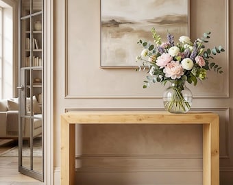 Modern Waterfall Console Table – Sleek Entryway, Sofa Back & Living Room Accent Table