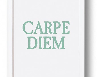 Carpe Diem, Motivational Poster, Motivational Print, Nursery Art, Typography Print, Typography Art, Scandinavian Art, Affiche Scandinave