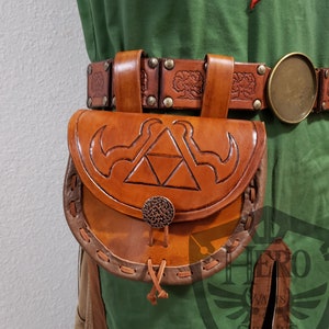 Leather Triforce Belt Pouch