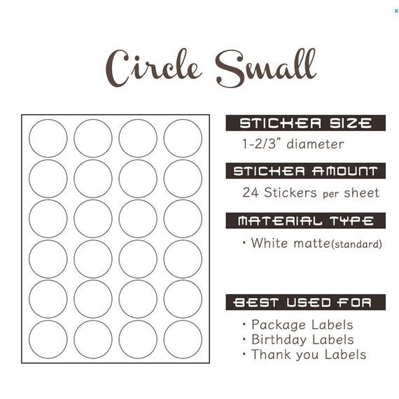 small black circle stickers