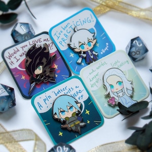 emaliowane szpilki Final Fantasy | ff xiv | 3,5 cm | Estinien Alphinaud Haurchefant Venat |