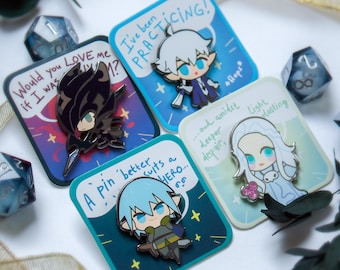 final fantasy enamel pins | ff xiv | 3.5 cm | Estinien Alphinaud Haurchefant Venat |