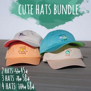 Cute hats bundle | NEW baseball caps collection | 100% cotton | summer kawaii designer caps