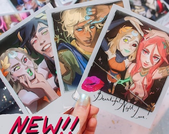 Hades 1&2 godafdrukken | Glanzende polaroids | Melinoe: 20 selfies met goden en godinnen