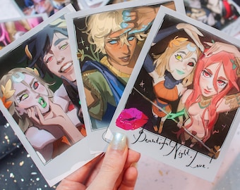 Hades 1&2 Gott Drucke | Glossy Polaroids | Melinoe 20 Selfies mit Göttern und Göttinnen