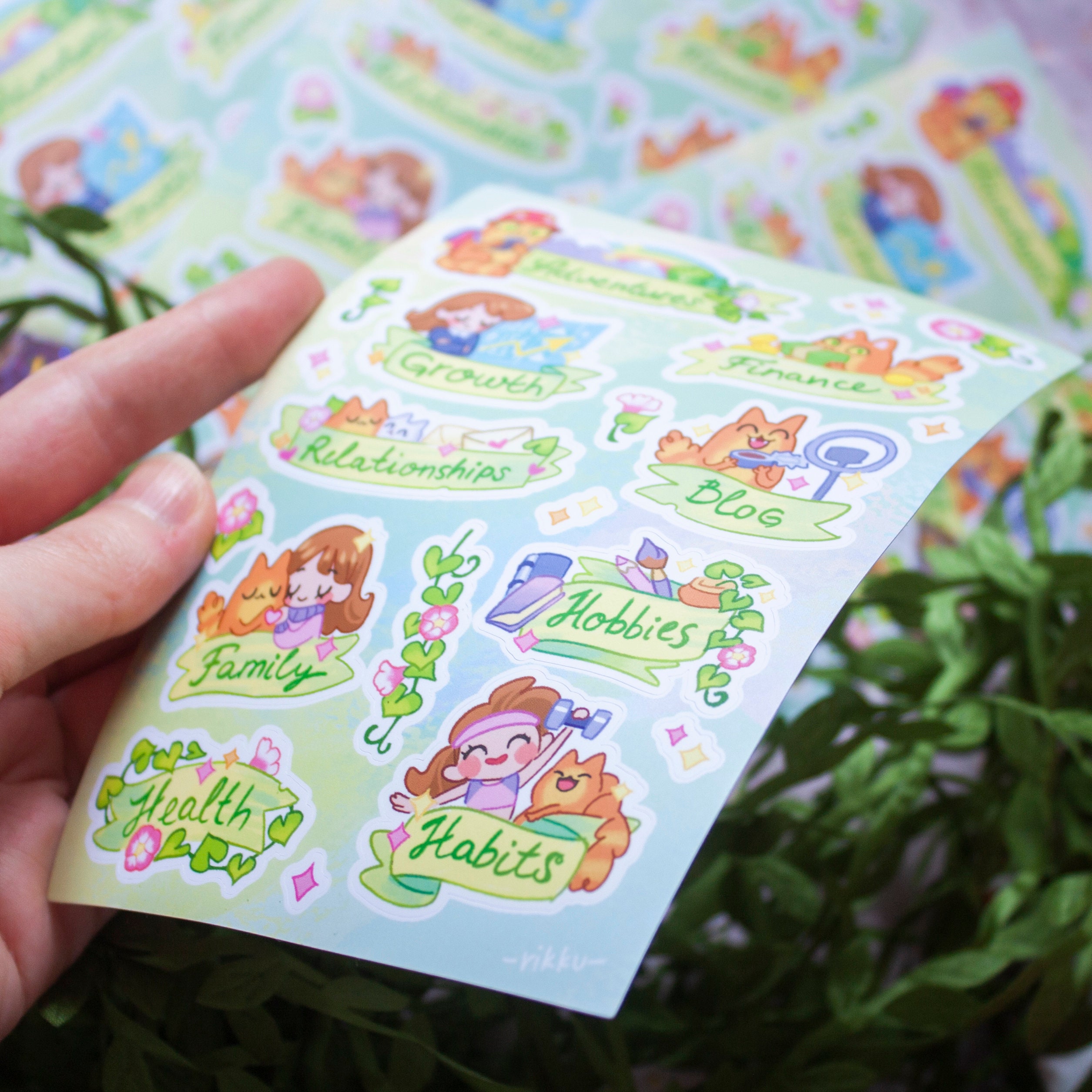 Cute Resolution Stickers | Wishes and Selfcare Planner Stickers | New ...