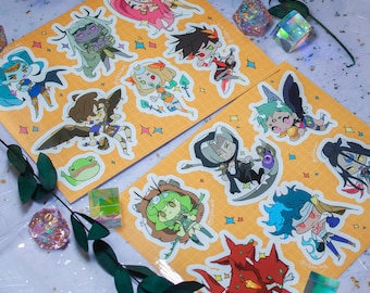 Hades stickers | glossy | Melinoe Zagreus Megaera Moros Icarus Aphrodite Cerberus |