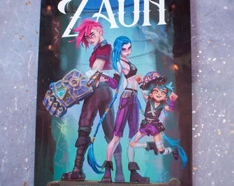 Impresión de Zaun Vi Jinx Isha / papel de lienzo de lujo / póster A4 /