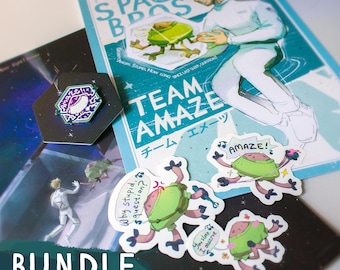 Project Hail Mary Bundle | luxury posters | rainbow pin | Amaze stickers | cool enough, question?