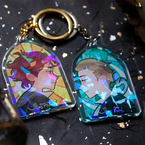 Sebastian and Ominis acrylic keychains | Legacy | sparkly Holo effect |
