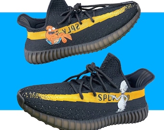 Custom American Dad Yeezy 350 V2 (ALL SIZES)(Hand-Painted)