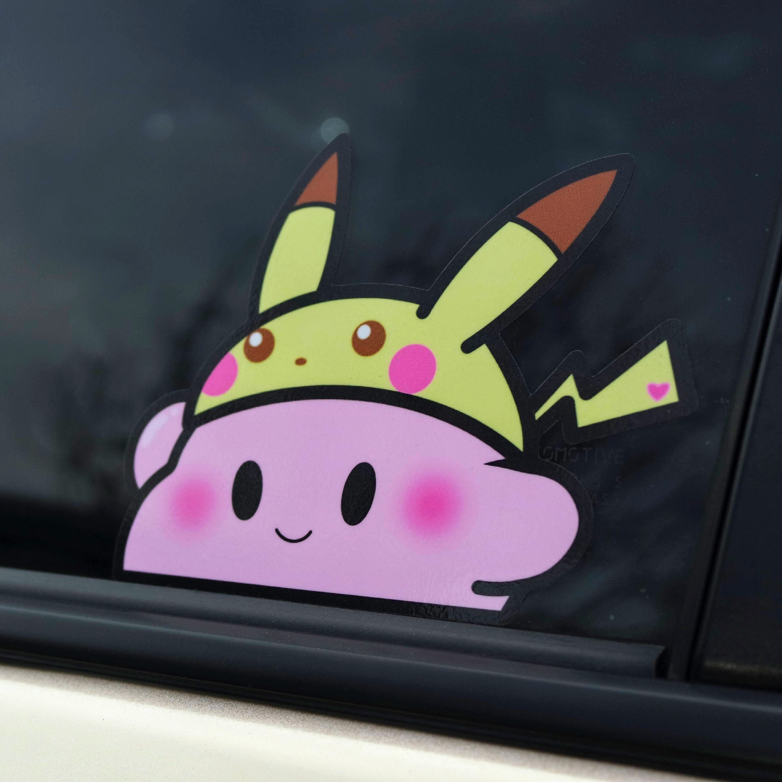 Kirby Peeker // Pikachu Peeker // Anime Car Stickers // Anime Car Decal //  Anime Car Accessories 