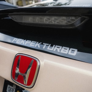 Pekpek Turbo JDM Sticker - Funny Filipino Car Decal (10.5 x 1 inches)