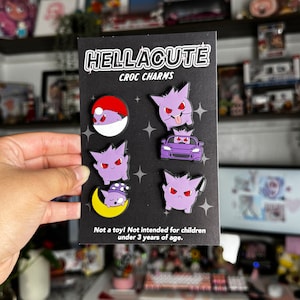 Gengar Shoe Charms / Gengar Charms / Gengar Accessories / Shoe Charm Set