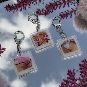 Lewd Keychain / Acrylic Keychain / Cute Keychain / Kawaii Keychain / Ahegao Keychain / Anime Keychain / Booty Keychain / Boob Keychain