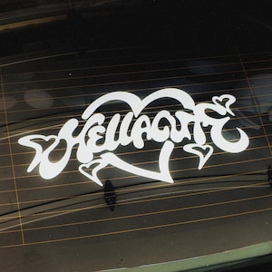 Groovy Hellacute Rear Windshield Banner // Windshield Banner // Car Banner // Car Sticker