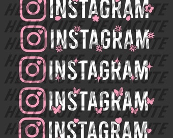 Custom Design Blossom Instagram Handle / Custom Instagram Name Vinyl Decal/ Custom Username / Vinyl Car Decal / Car Accessories for Women