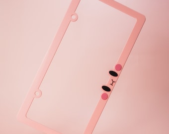 Cute Eyes License Plate Frame / Kawaii Car Accessories / Cute Car Accessories / JDM Car Accessories / Pink Car Accessories / Car Decoration