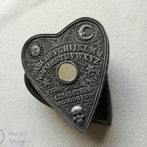 Magical Spirit Talking Board - Tear Shaped Device - Trinket Box (12 cm) Alternative Goth, Salem Witches, Spell Jewelry Box - Made with Resin