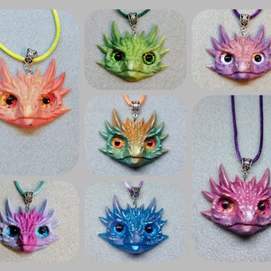 FIERCE DRAGONS with Real EYES - Different styles - Ready 2 Ship & custom made - Big Lizards Gekos Necklaces Everyday Claw Jewelry Made resin