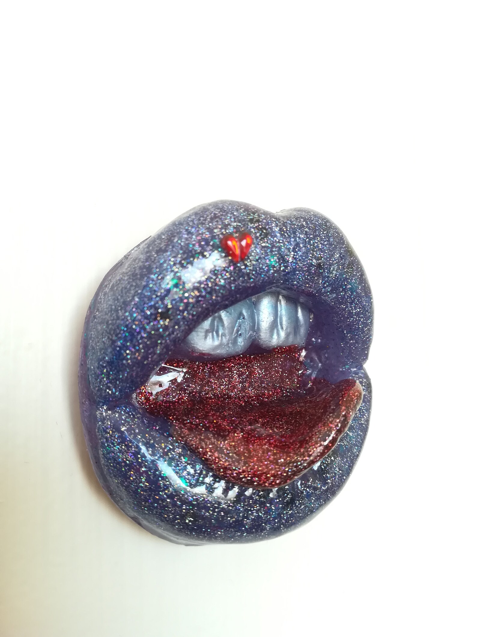 MOUTH LIPS With Tongue Out Necklace or Brooch Ready to Go & Custom Made