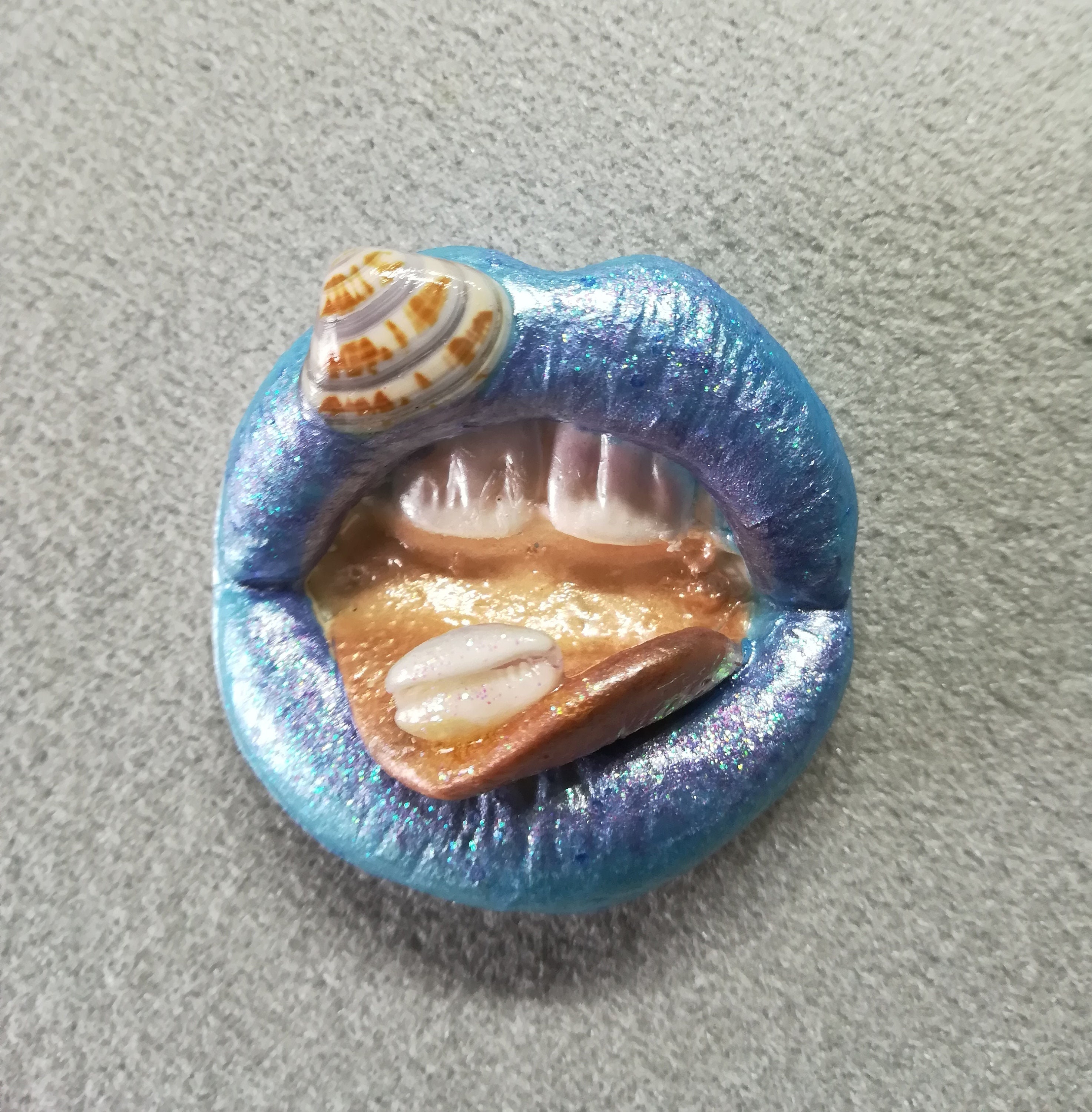 MOUTH LIPS With Tongue Out Necklace or Brooch Ready to Go Etsy UK