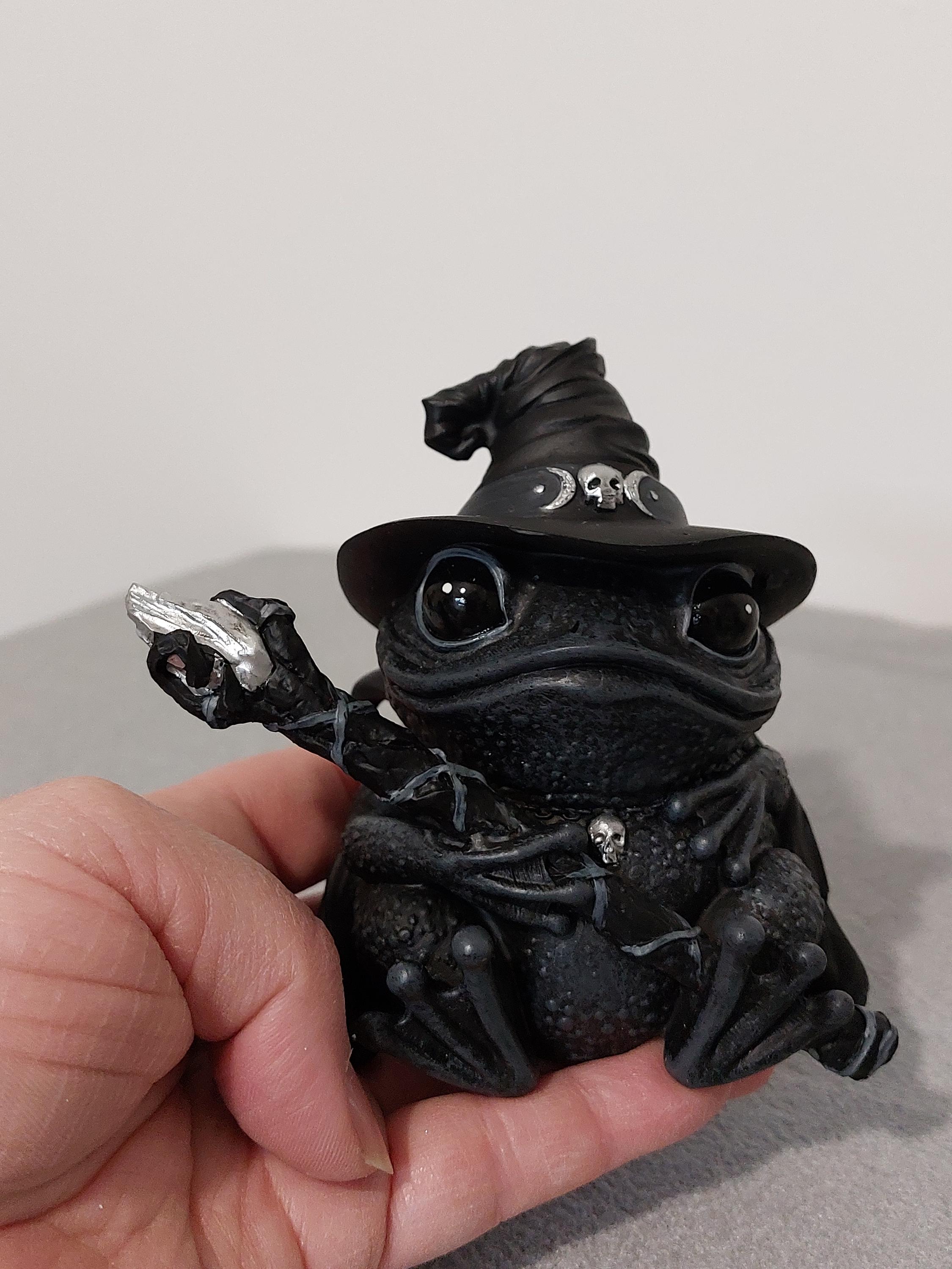 小物 fofofofa message tippet WONDERLAND Dark Magic Wizard Toad Frog - 10cm - Familiar With Magic Crystal