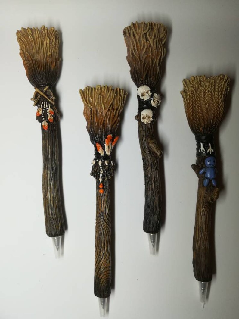 Broomstick Witches Pen Voodoo Pens Wicca and Halloween People Enchanted