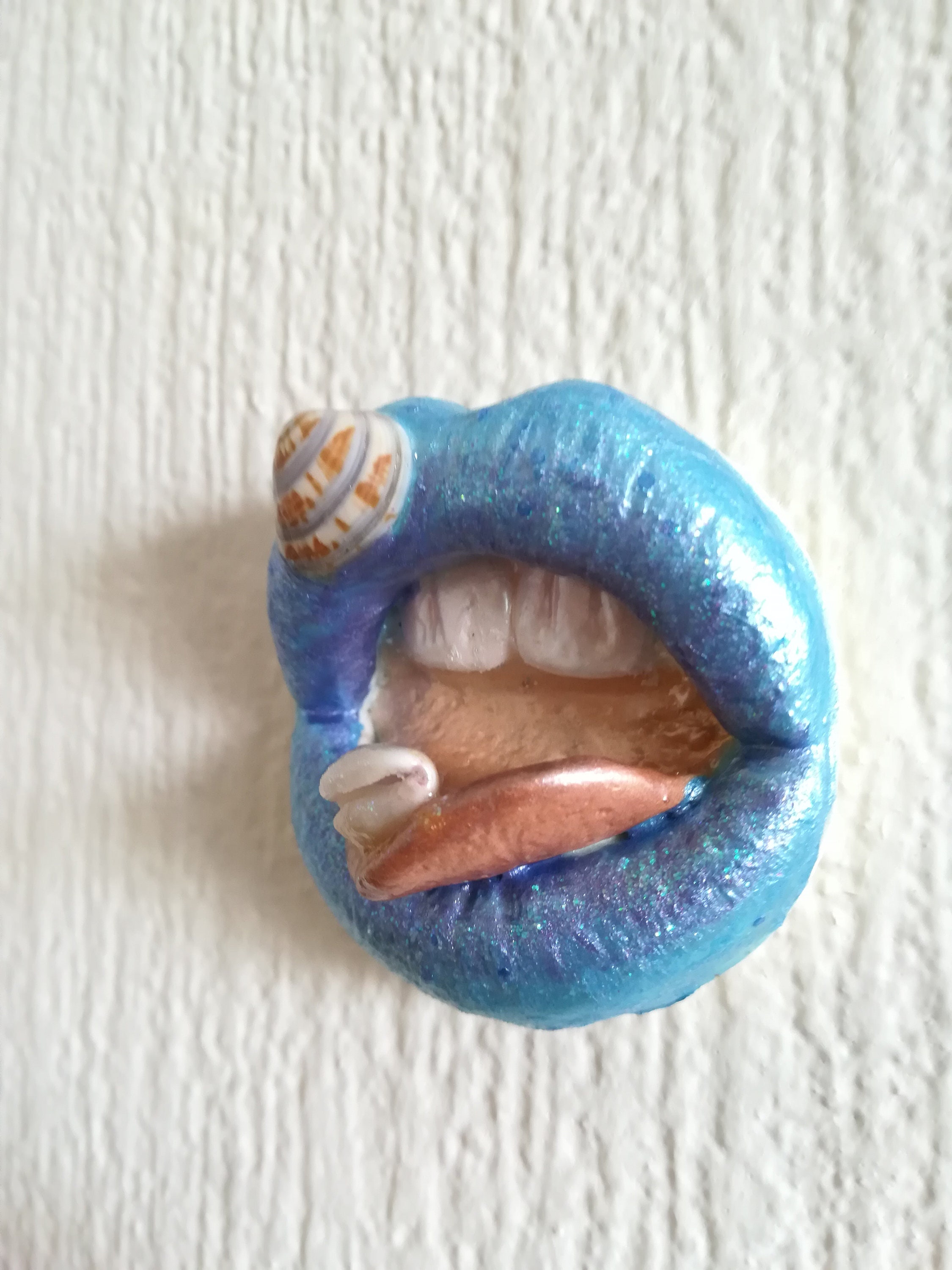 MOUTH LIPS With Tongue Out Necklace or Brooch Ready to Go Etsy UK