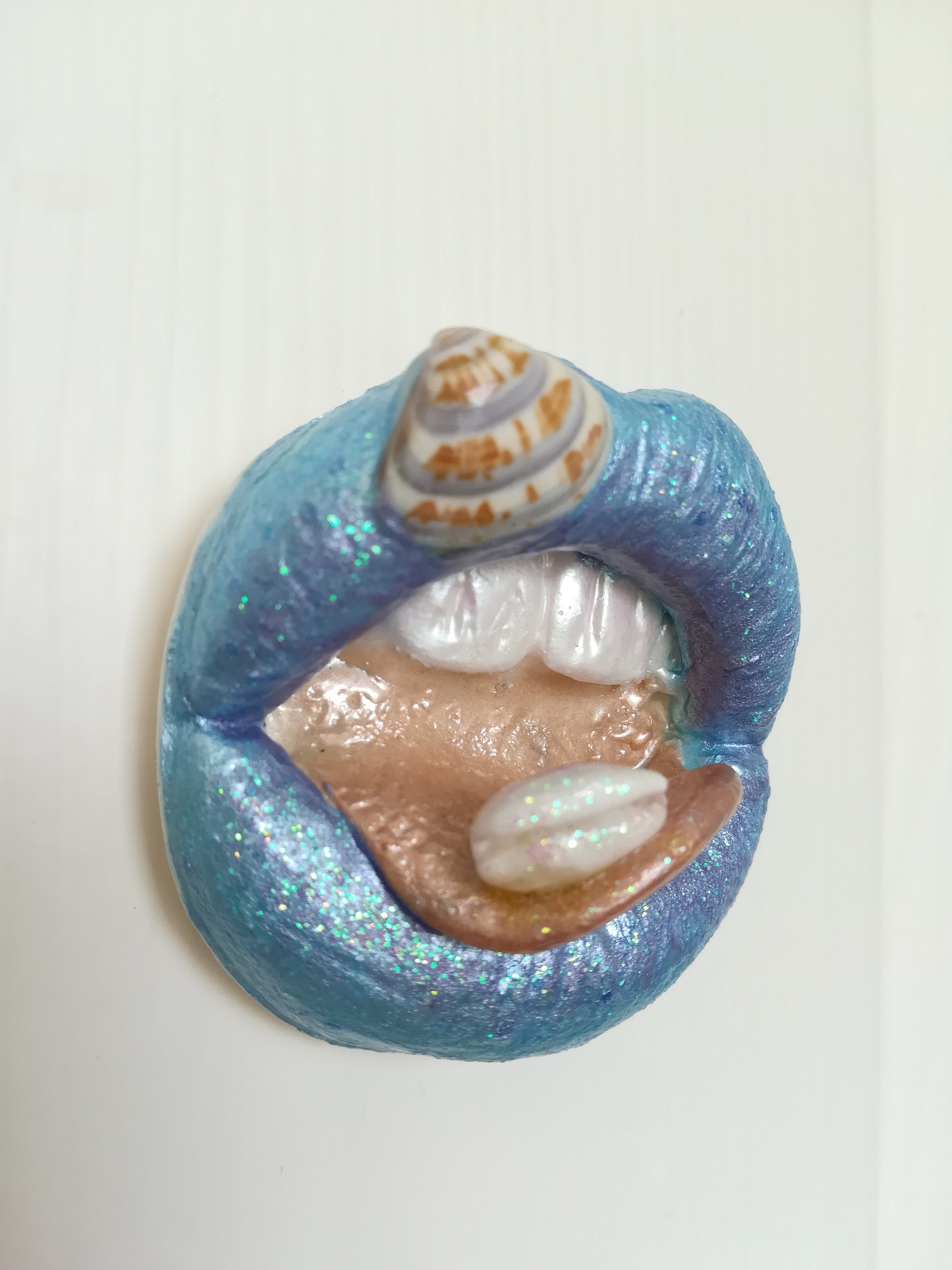 MOUTH LIPS With Tongue Out Necklace or Brooch Ready to Go Etsy UK