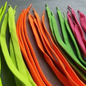 UV Neon Colors - Flat or Round Shoelaces - Funky Feet Day to your Sneakers - Premium Quality - Non-Fraying! Stay Tied! - Made in Ireland