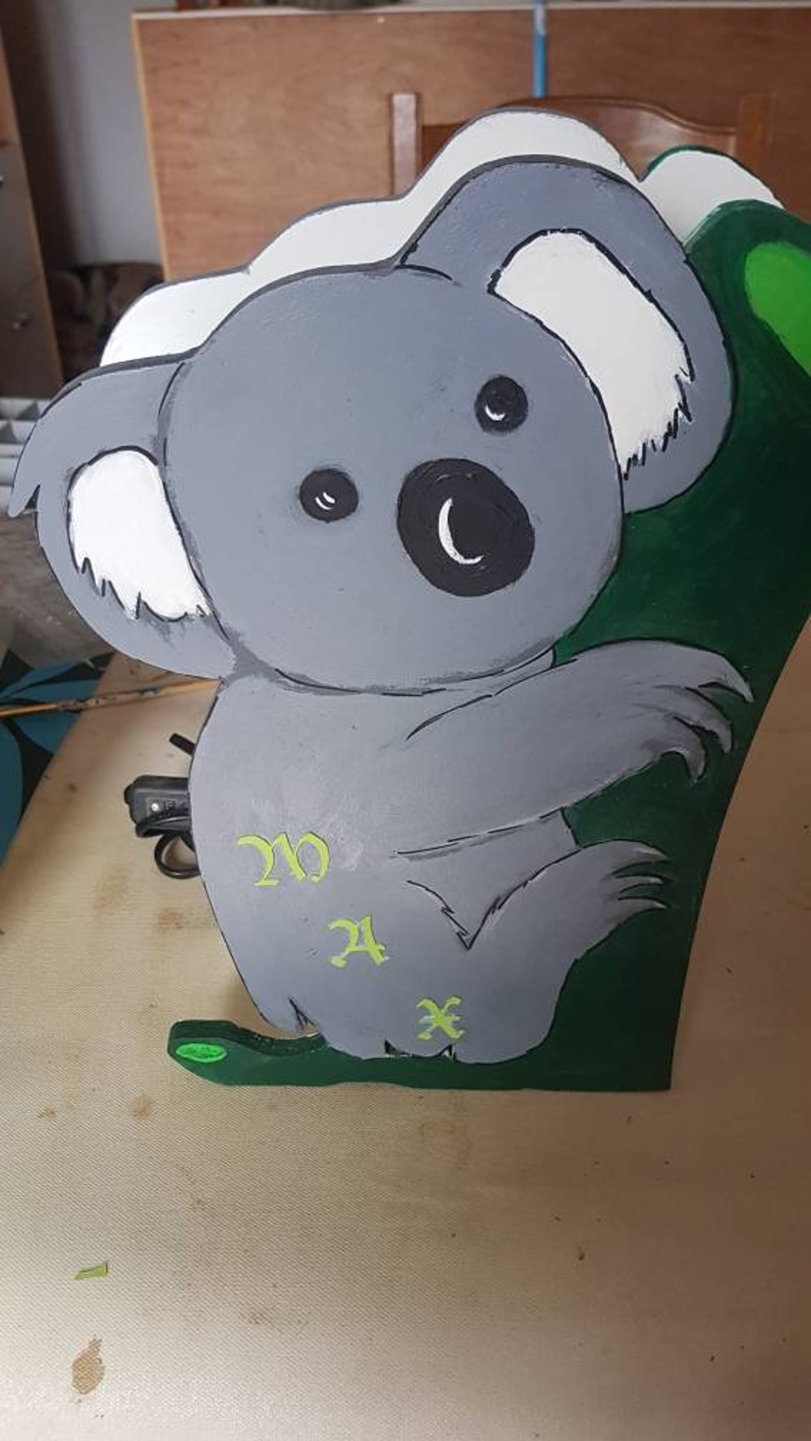 Placa Koala con nombre personalizado compartir la madera del Etsy