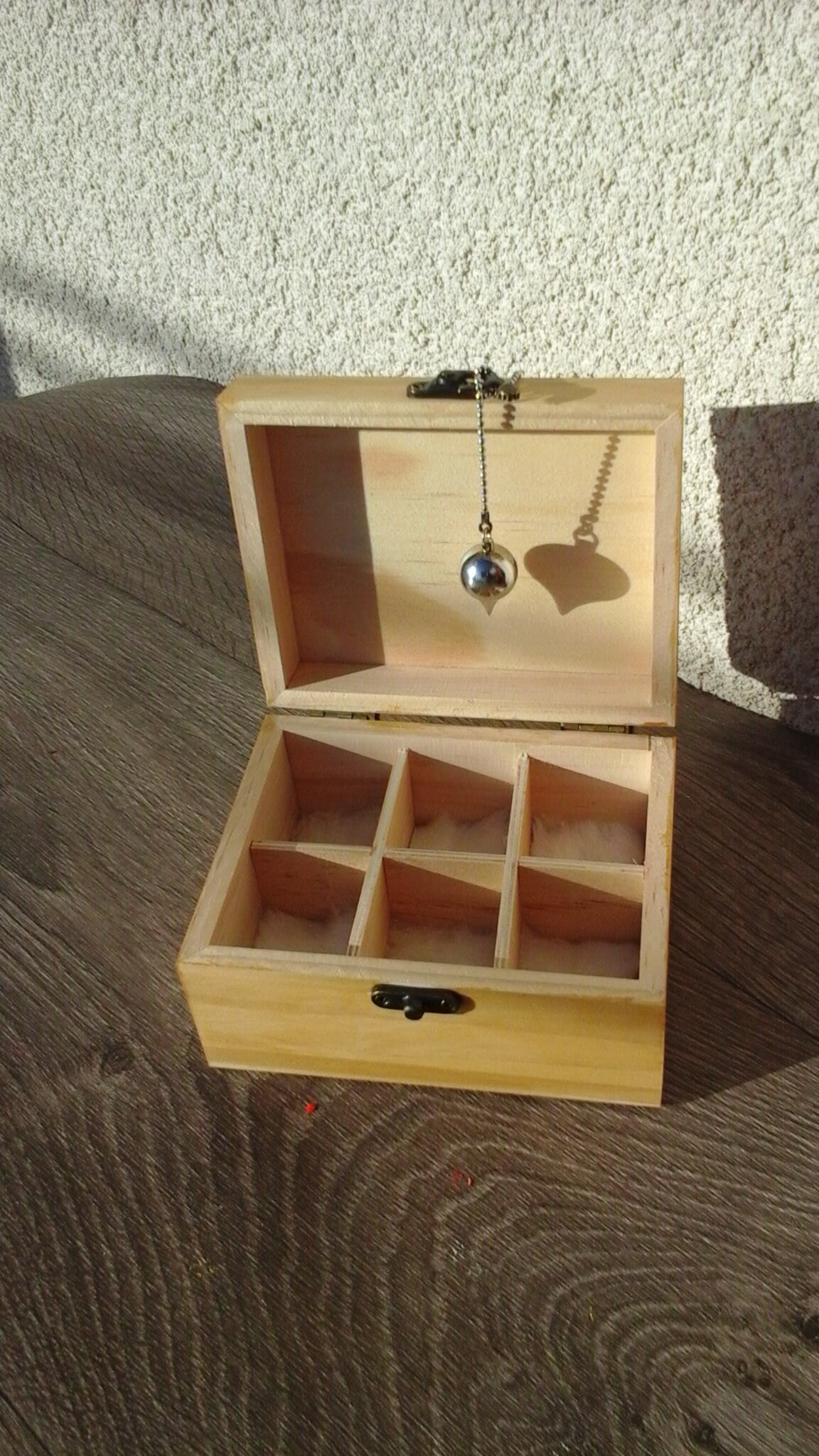 Boite A Pierre Radiesthésie en Bois, Rangement Pendule Magnétiseur Cadeau Valentin, Magnétisme Litho