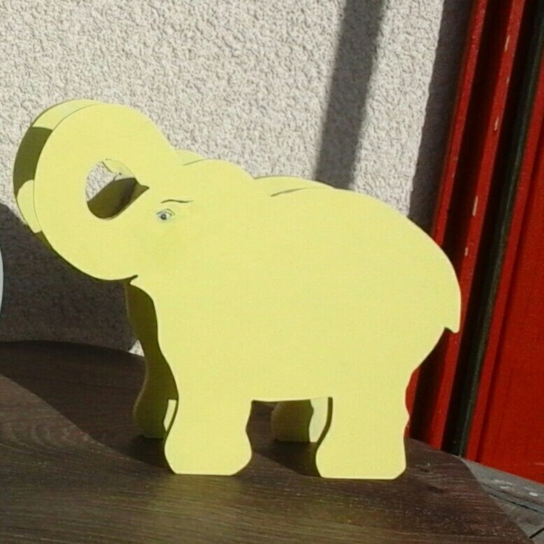 Grand Luminaire Elephant Lampe Bb, Lampe de Bébé en Bois Couleur Au Choix Personnalisé , Inscription
