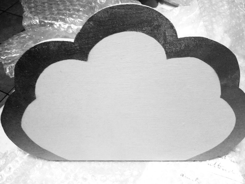 Applique Murale Bicolore Enfant Bois Nuage Tout Doux Chambre Etsy