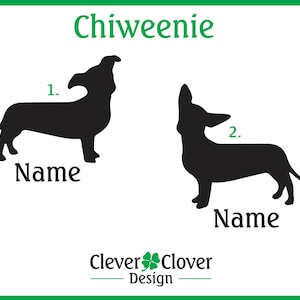 Chiweenie Vinyl Stickers