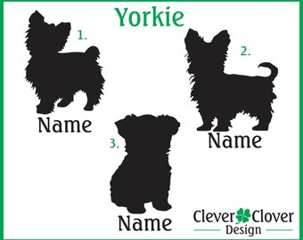 Autocollants en vinyle Yorkie