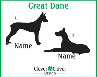 Autocollants en vinyle Great Dane