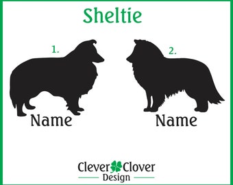 Autocollants en vinyle Sheltie