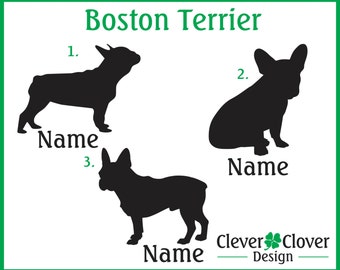 Autocollants en vinyle Boston Terrier
