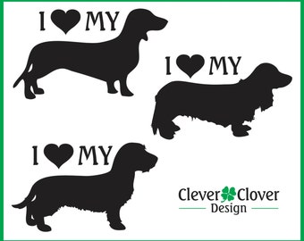 J’adore My Dachshund Vinyl Sticker
