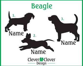 Autocollants en vinyle Beagle