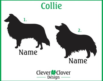 Autocollants en vinyle Collie