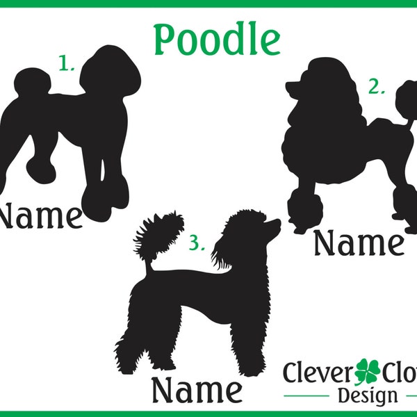 Poodle Vinyl Stickers